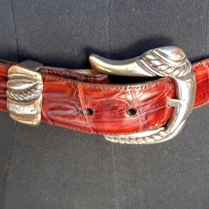 Vintage 1993 ONYX by Brighton brown moc crocodile